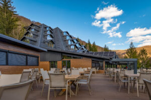 Grand Chamois Hotel on the Trans Dinarica cycle route, North Macedonia.