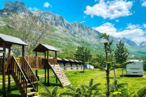Camping Boga Alpine along the Trans Dinarica in Albania.