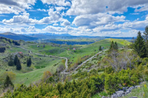 View of alternative road from Trsa to Žabljak on the Trans Dinarica route.