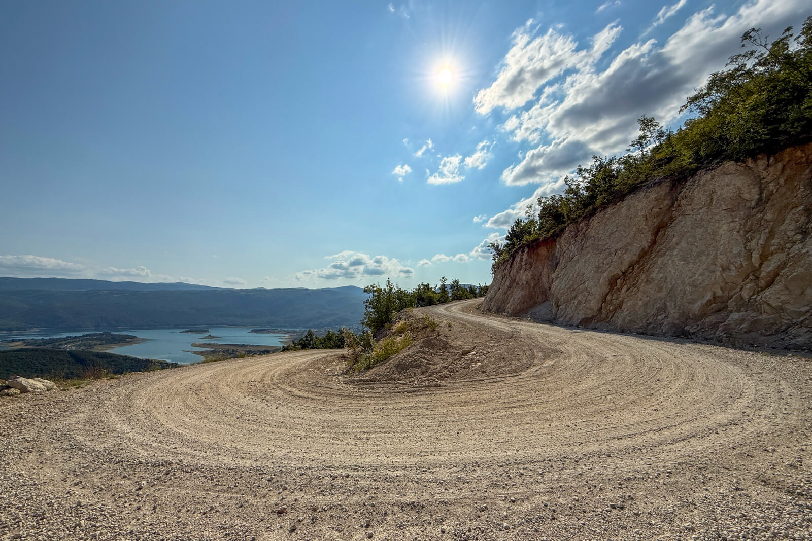 Gravel road in Bosnia and Herzegovina.
