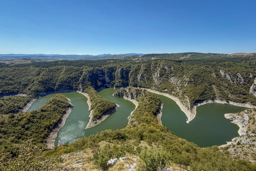 Uvac Canyon in Serbia, cycling the Trans Dinarica cycle route.